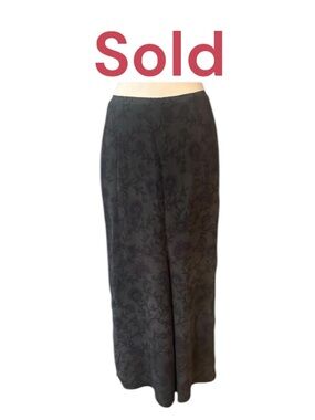 Isabel Marant Maxi Bias Silk Ombre Charcoal Gray Dye Floral Print Skirt